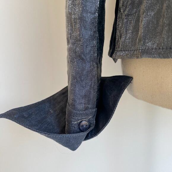 Samuel Dong Silver Gray Metallic Jacket Size S - Picture 8 of 10